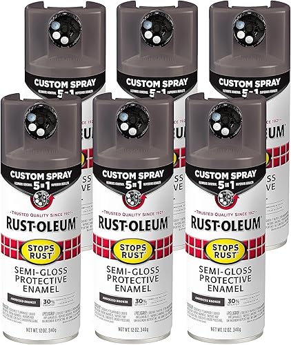 Vista 36 de Rust-Oleum 376885 Pintura en aerosol 5 en 1 personalizada para prevención del óxido, 12 onzas, transparente brillante