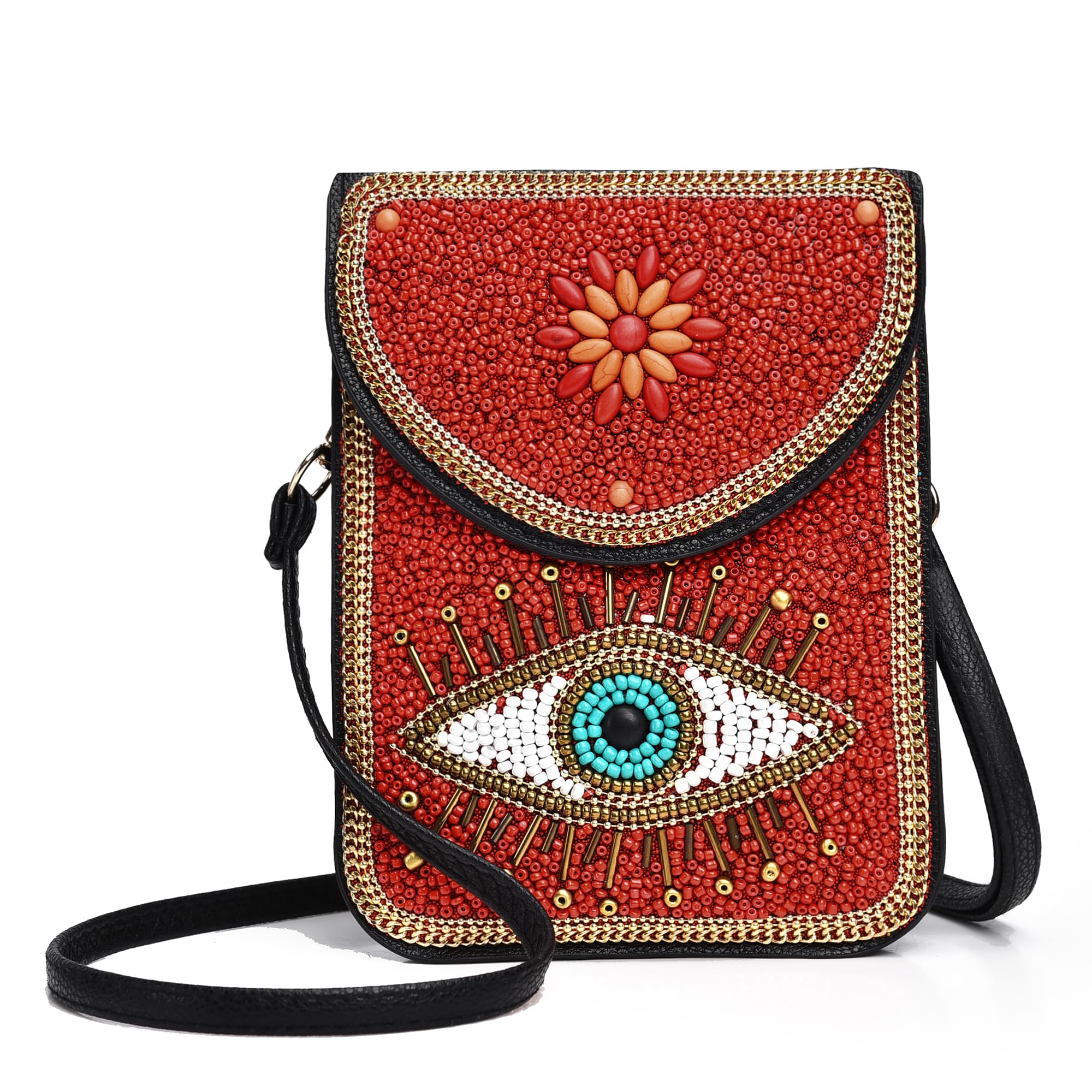 CTTOVIS Small Crossbody Bags for Women Designer Gypsy Cell Phone Bag Boho Shoulder Wallet Purse