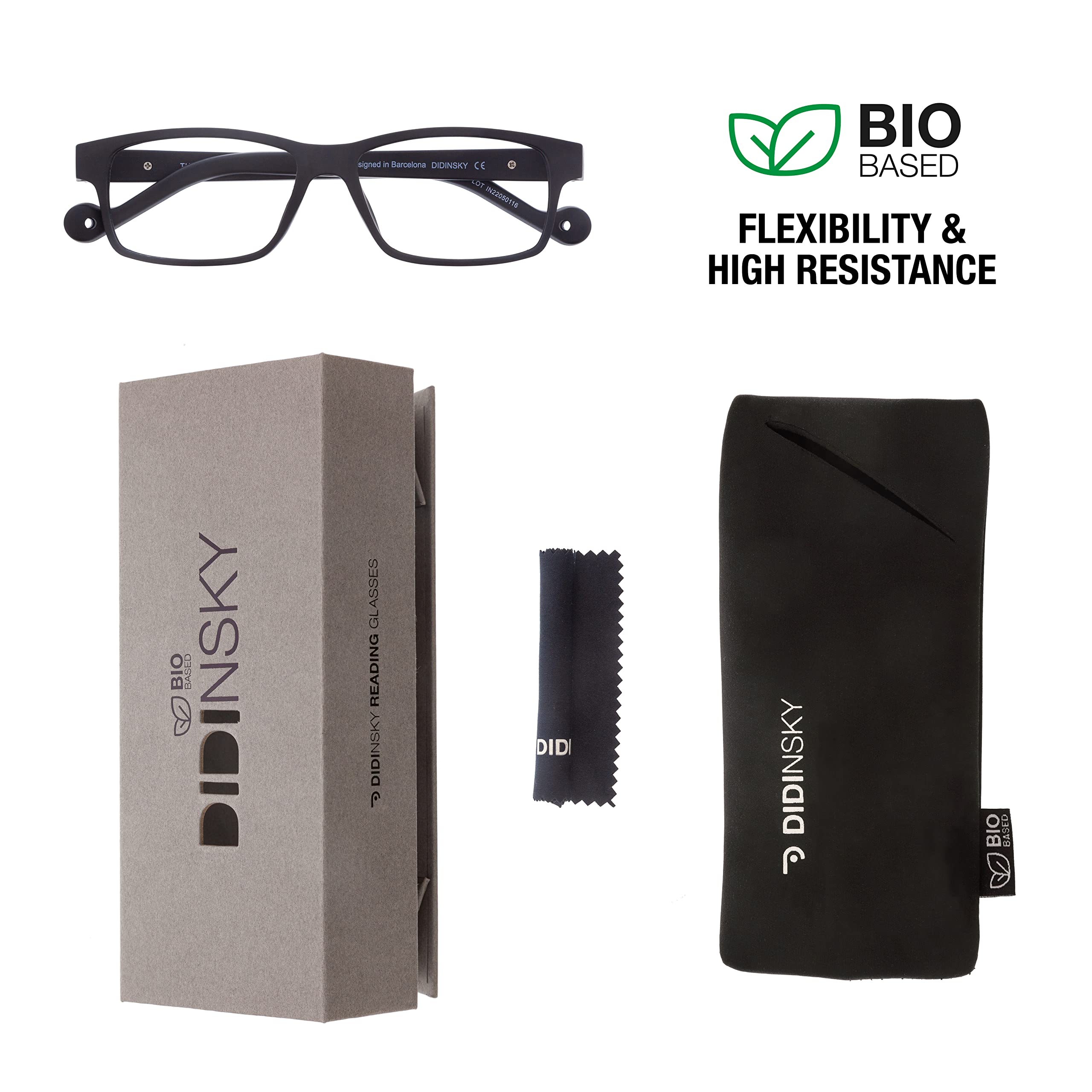 DIDINSKY CherryDIDINSKY readers presbyopia reading glasses anti blue light for men and women. Rubber touch - Image 2
