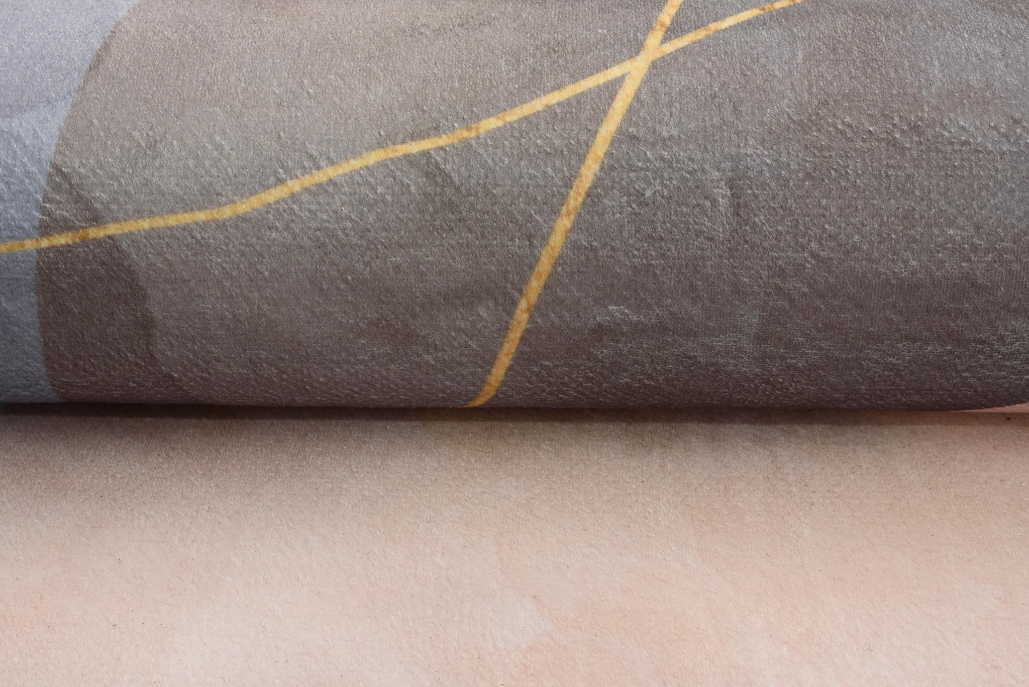 TAPISO Flannel Tappeto Soggiorno Stampato a Macchina Antiscivolo Lavabile Pelo Corto Design Moderno Astratto Geometrico Sfumature Blu Rosa Sala Camera Salotto Oeko-Tex 140 x 200 cm