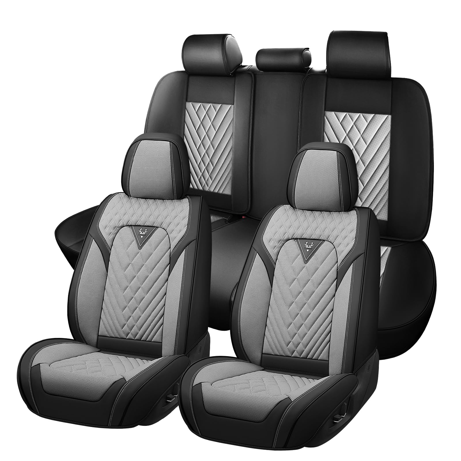 Mascys Car Seat Covers for Subaru Crosstrek 2016-2026, Waterproof Nappa Leather Full Set Seat Cover, Anti-Slip and Comfortable Automotive Seat
