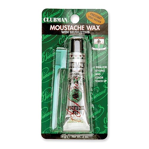 Vista 22 de Clubman Paquete colgante de cera para bigote negro 0.5 oz x 3 paquetes