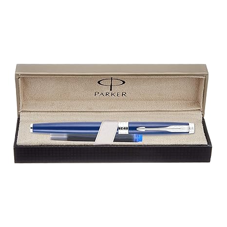Parker Aster Fountain Pen | Body Color - Blue | Ink Color - Blue - Image 3