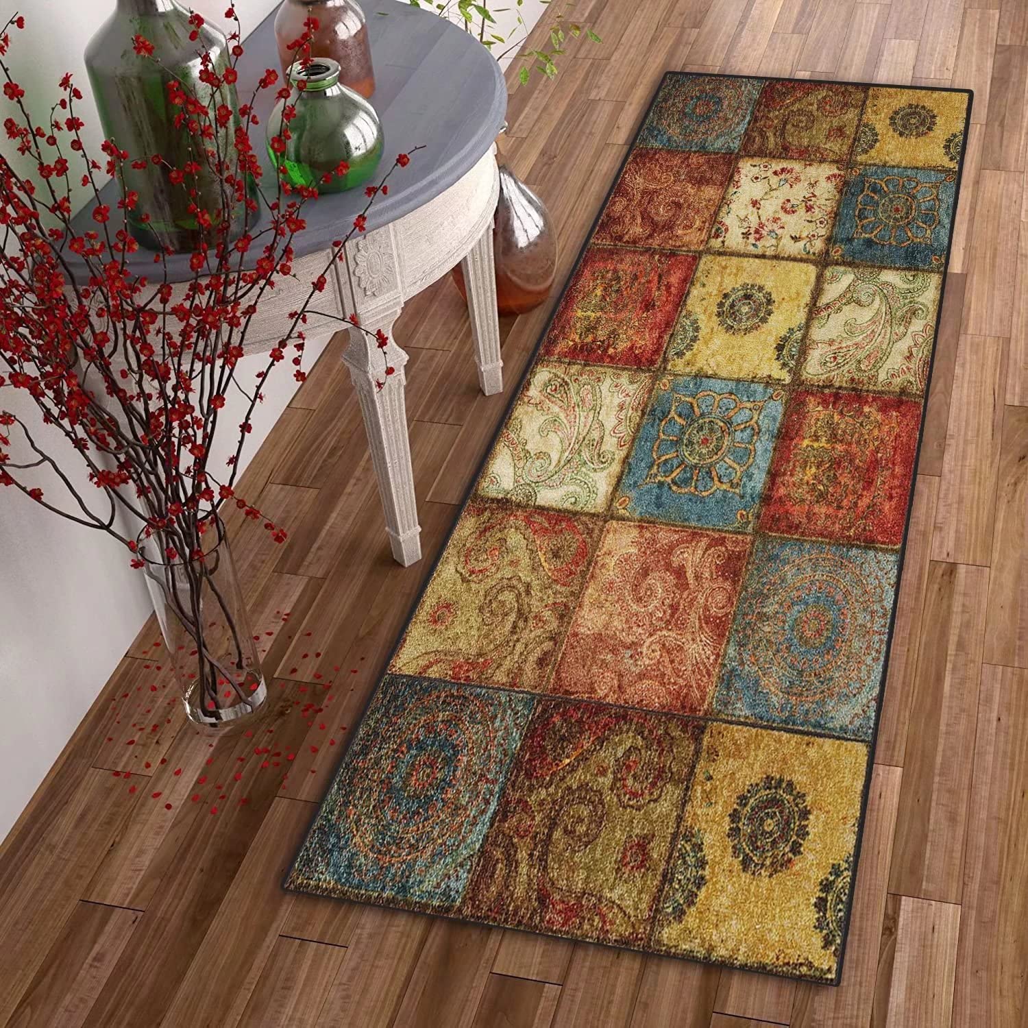 Tititex Läuferteppich – Extra Weich, Rutschfester Plüsch In Boho-Optik, 50x119 Cm