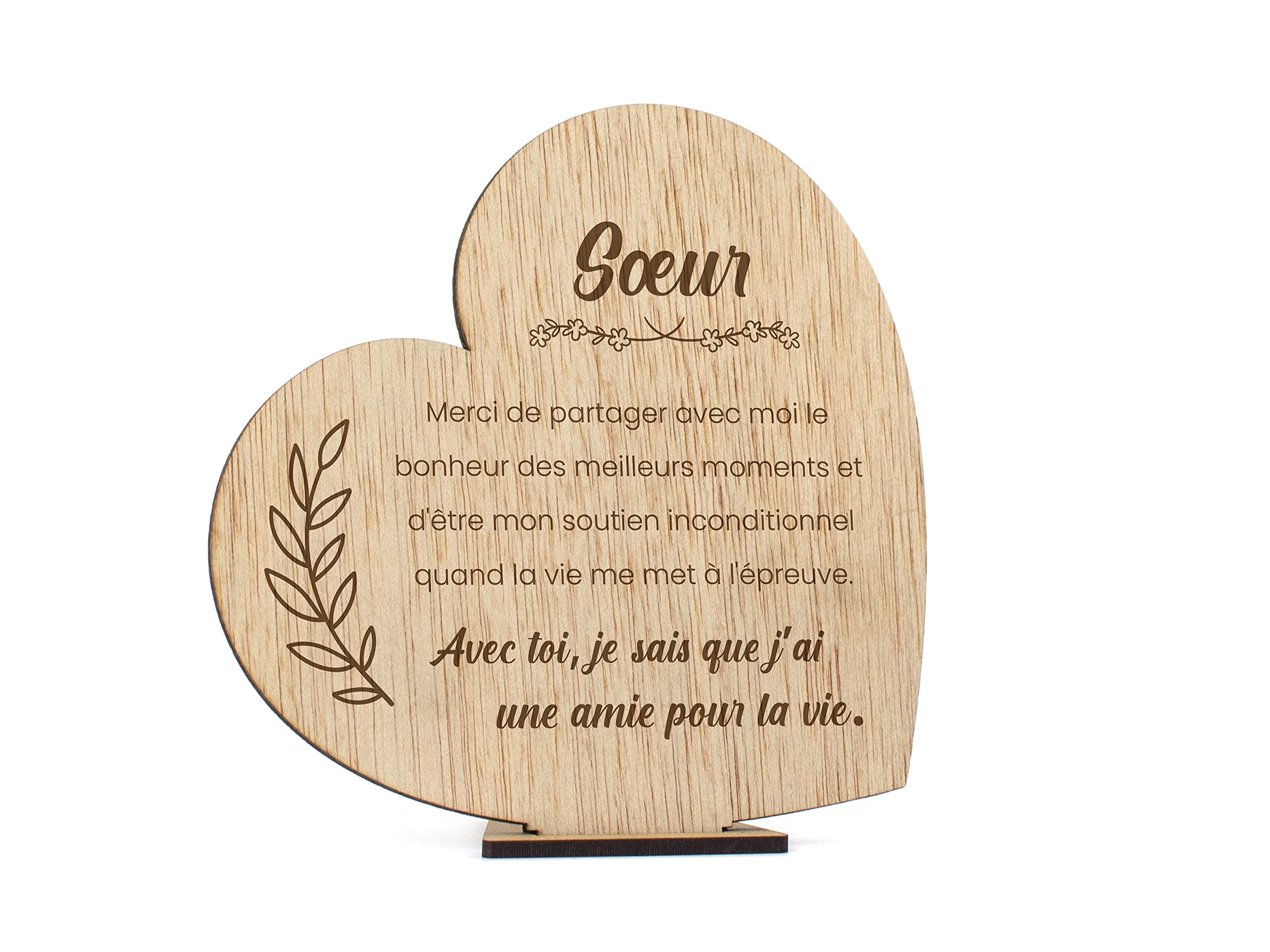 CONTRAXT Carte Soeur En Bois. Cadeau Original Pour Soeur Carte D'anniversary Pour Une Soeur Idées Cadeaux Pour A Soeur Carte De Voeux En Bois Pour