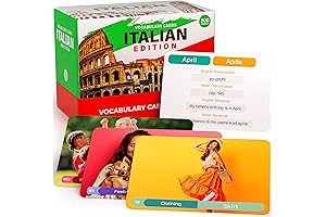 Easy Italian Vocabulary Made Fun - 300 Elementary Flash Cards for Kids