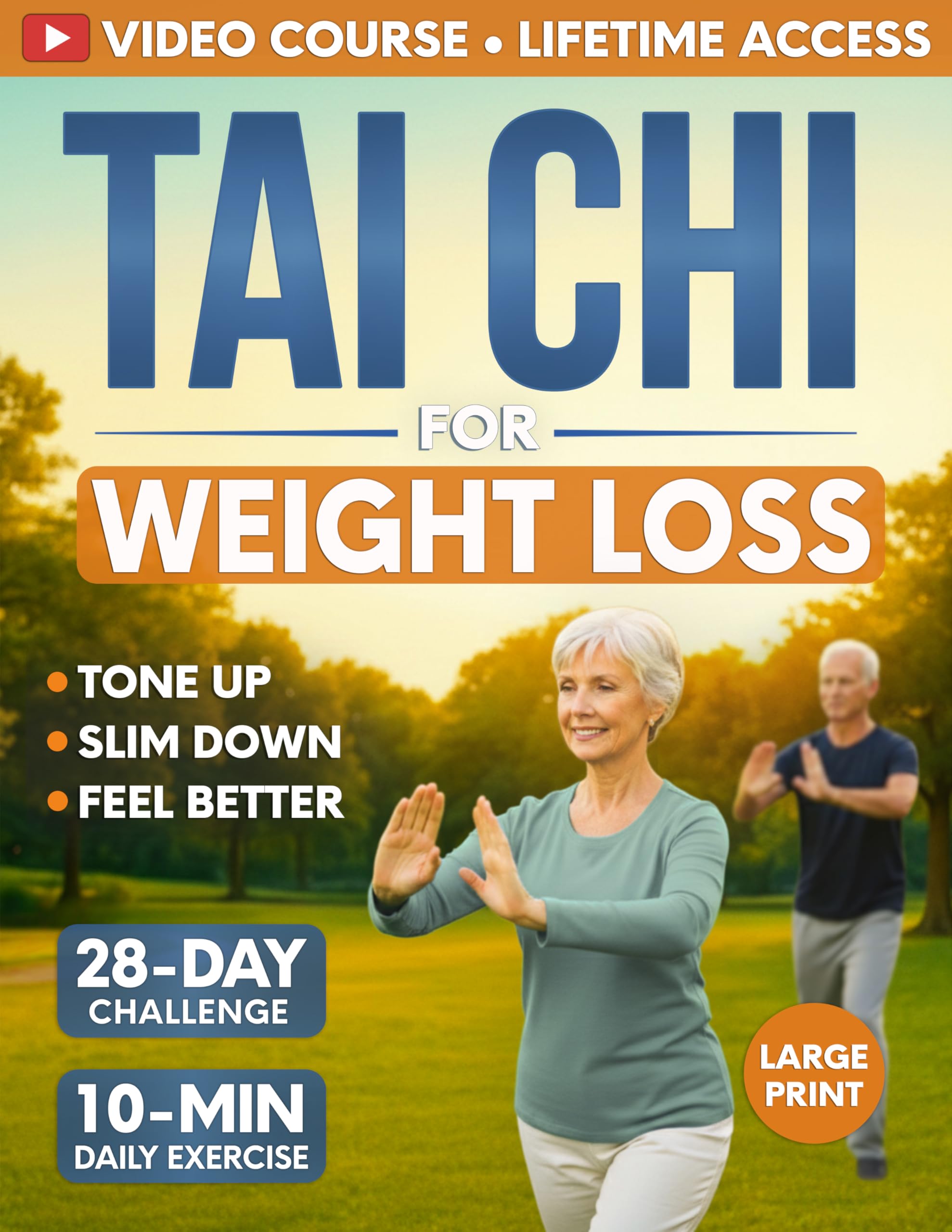 Tai Chi for Weight Loss: 28-Day Challenge with Simple 10-Minute Daily Routine & Low-Impact Exercise for Seniors to Help You Slim Down, Tone Up, and Feel Better