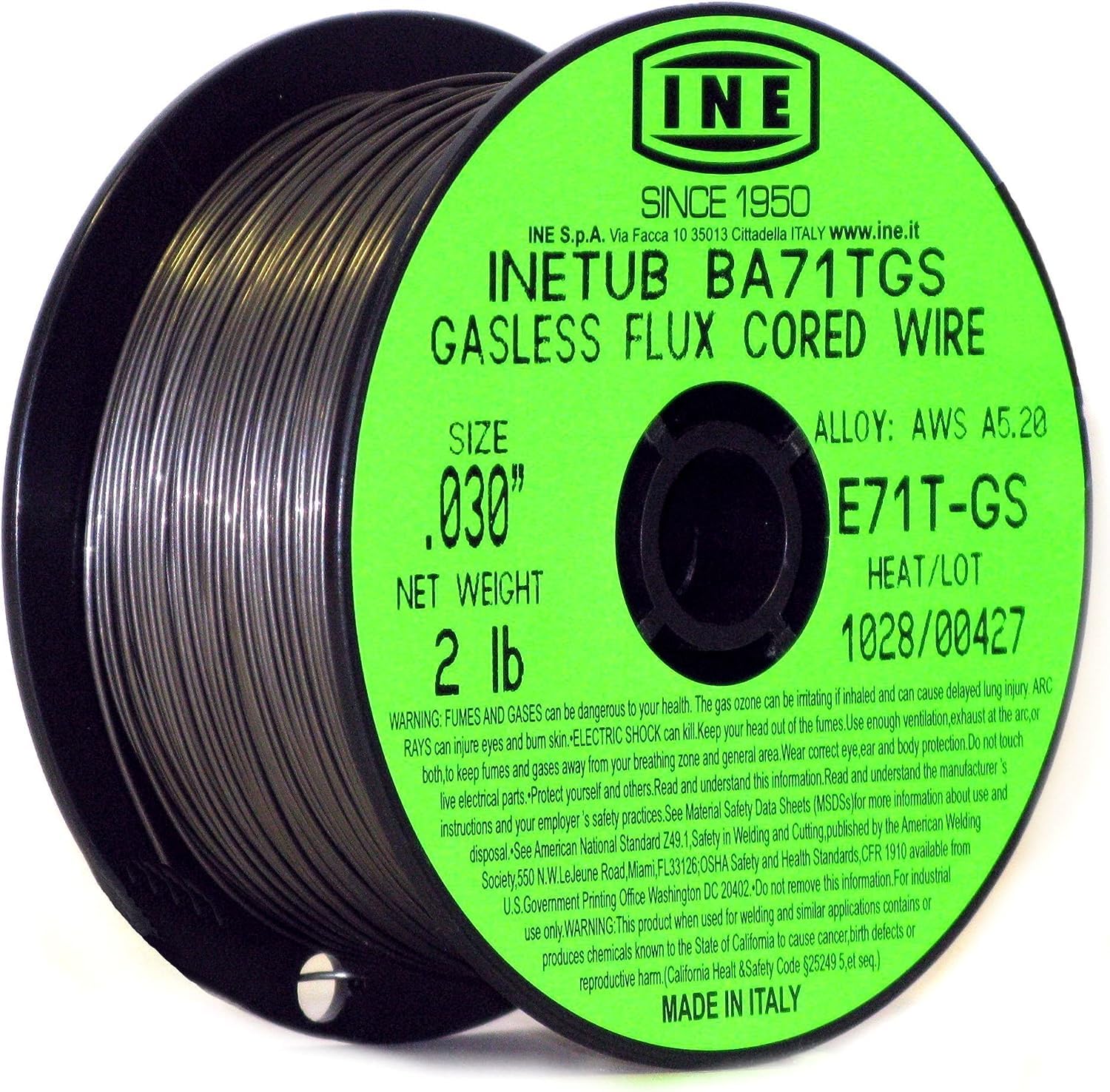 INETUB BA71TGS .030-Inch on 2-Pound Spool Carbon Steel Gasless Flux Cored