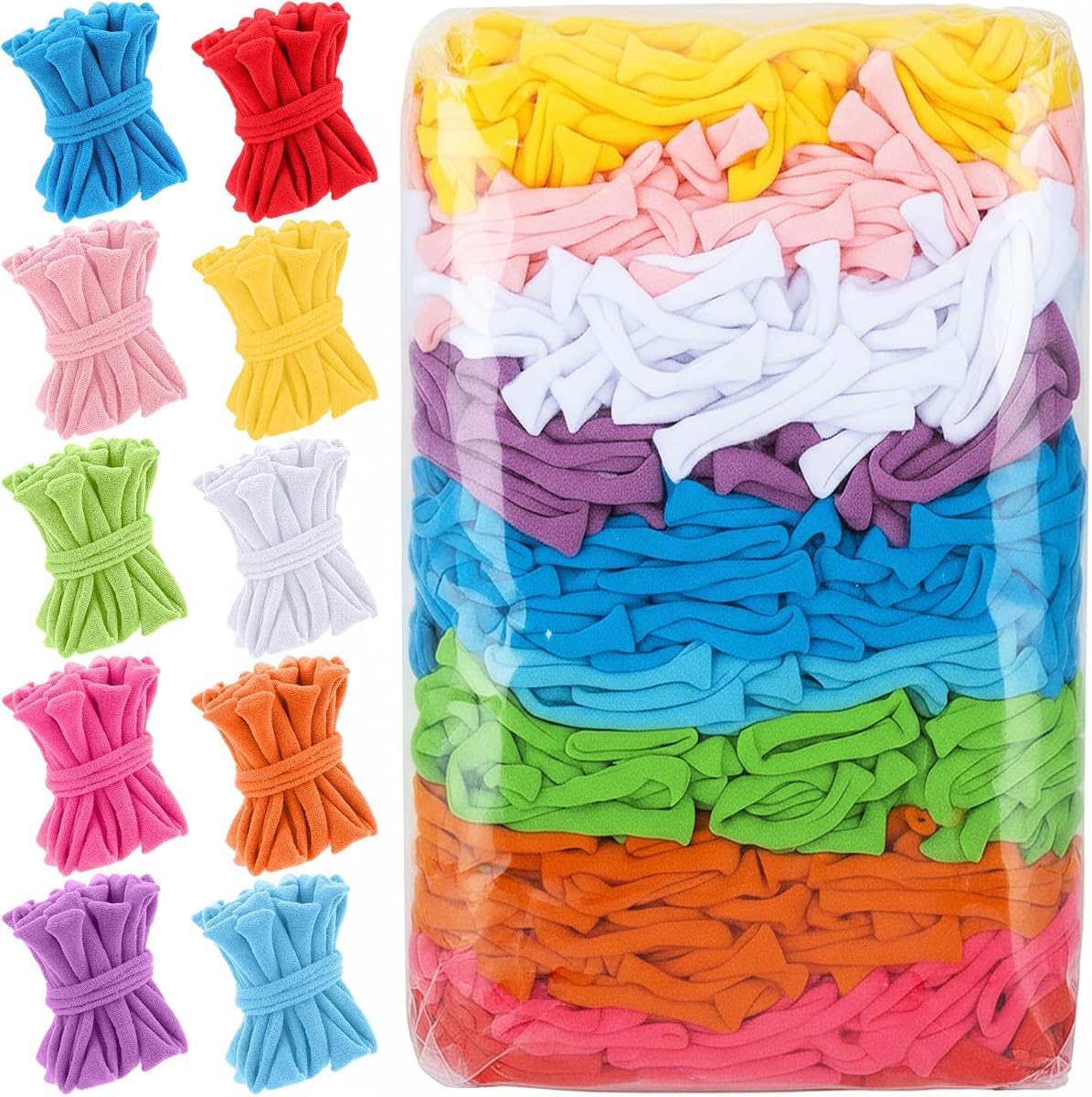 1000 bucles de repuesto para telar de 7 pulgadas, bucles de telar de 10 colores para hacer agarraderas, bucle de tejido elástico, kit de bricolaje de telar flexible, bandas artesanales para adultos, proyectos de bricolaje, regalos