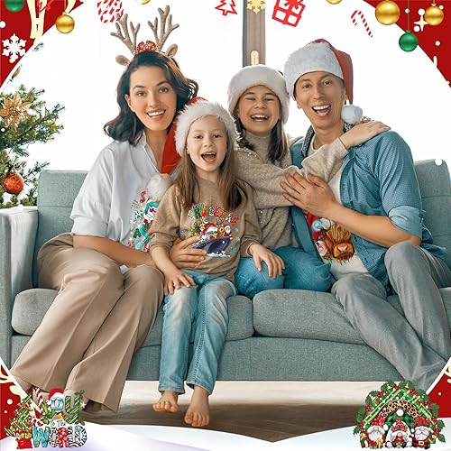 Miniatura 6 de 30 calcomanías para planchar con texto en inglés «Merry Christmas», «Pan de jengibre», Papá Noel, termotransferibles, de vinilo, para camión, lindas