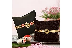 TIED RIBBONS Set of 2 Rakhi for Brother with Gift