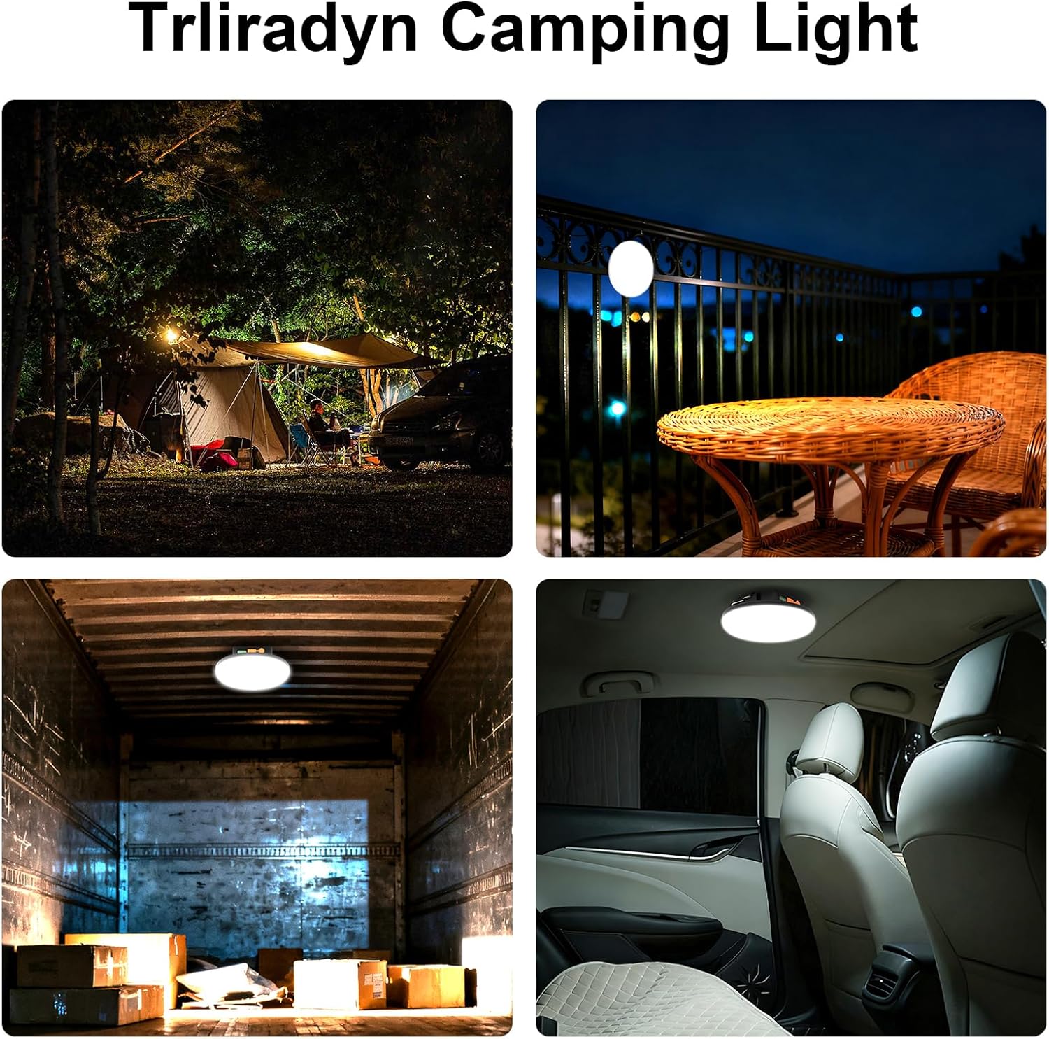 16500mAh 4000LM Rechargeable Camping Light , White/Warm/Nature/RED Hanging Camping Lantern Waterproof Tent Lights with Portable Bag Voice Control(Offline),Christmas Gift for Parents Friends (60W)