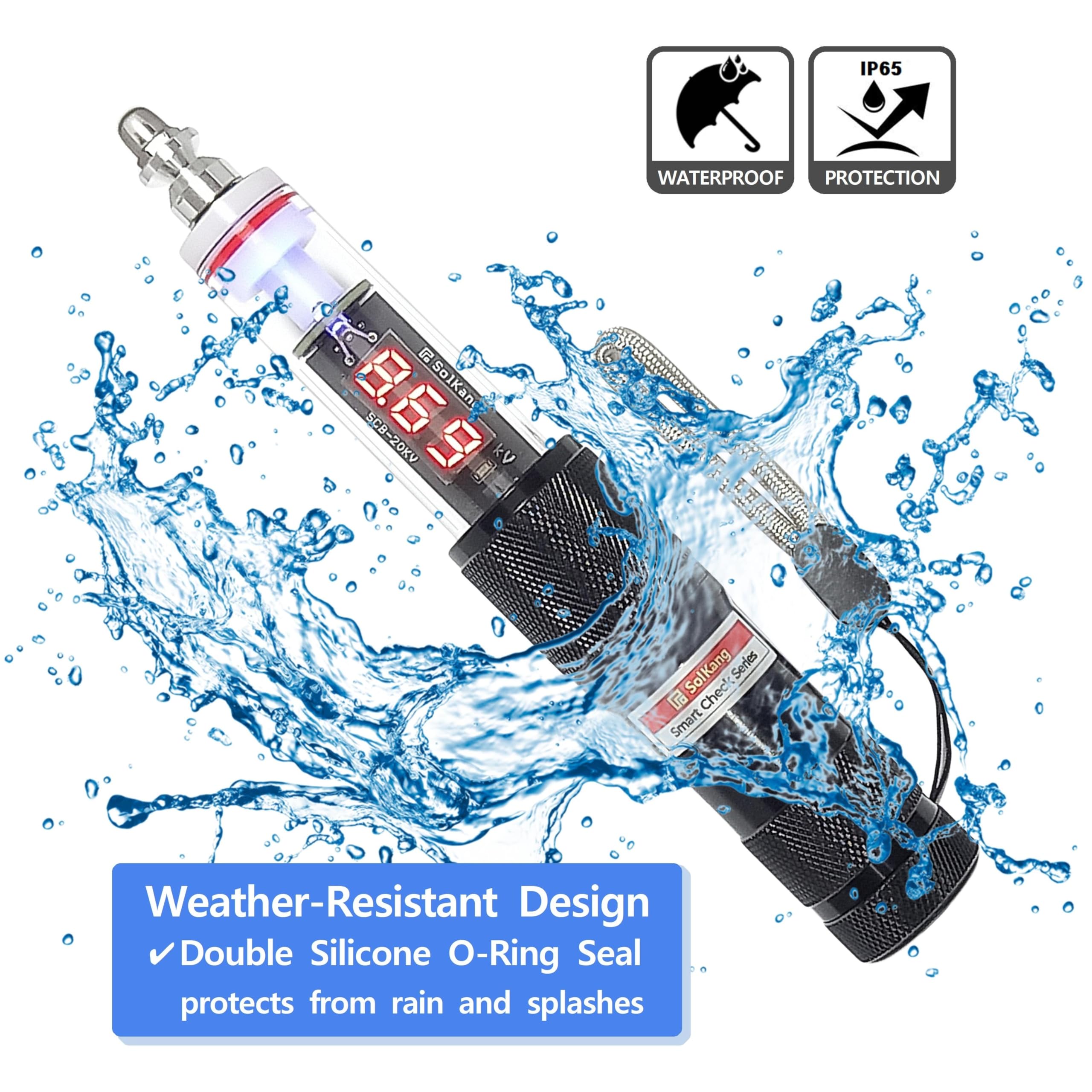 Elektrozaungsprüfer, 150-20.000 V, Made in Korea, digitales Voltmeter für Vieh & Bauernhof, wasserdicht, SmartCheck-Serie SCB-20KV