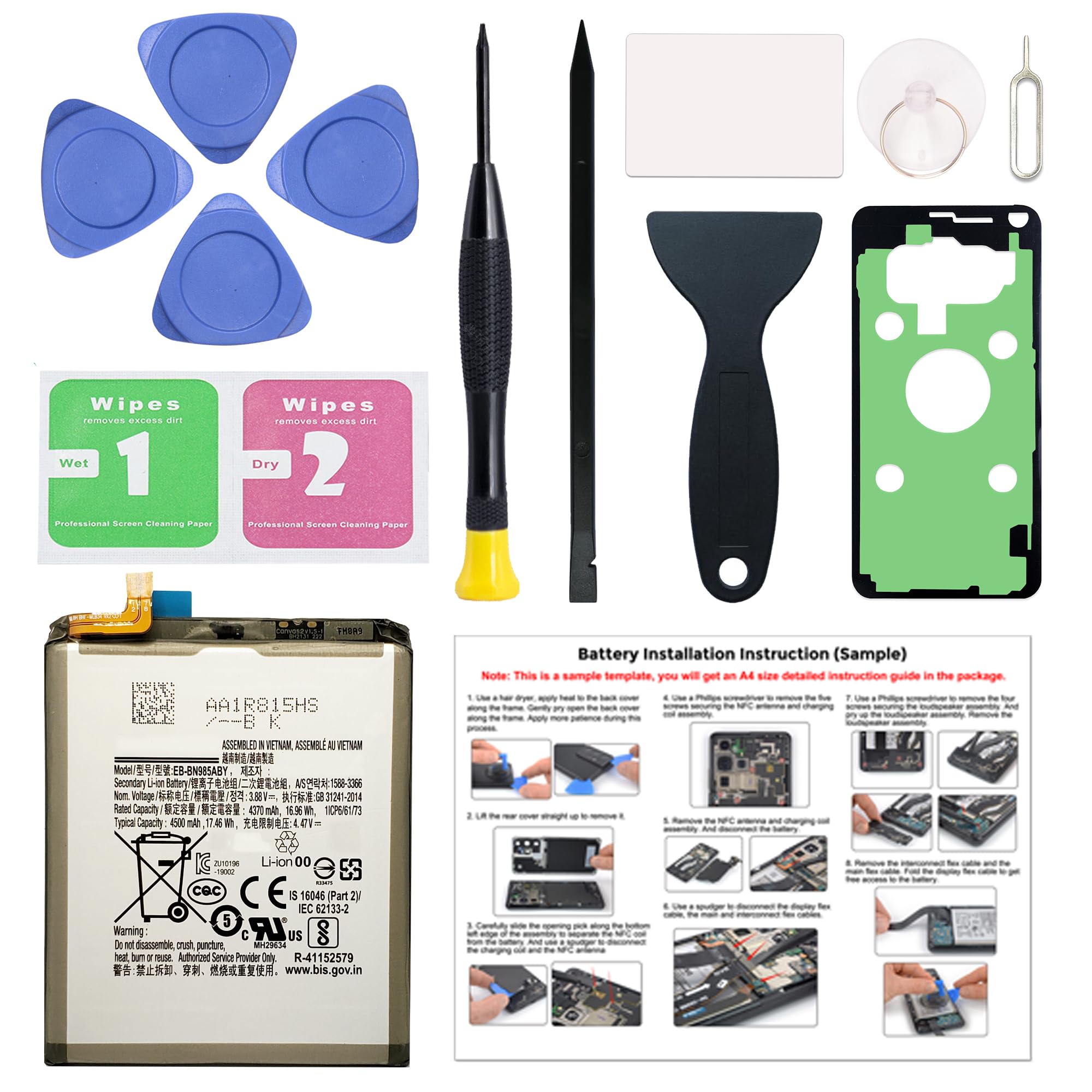 MAXSHARKS New Upgraded Battery for Galaxy Note 20 Ultra 5G, EB-BN985ABY Replacement Battery Compatible with Samsung Galaxy Note 20 Ultra, with Repair