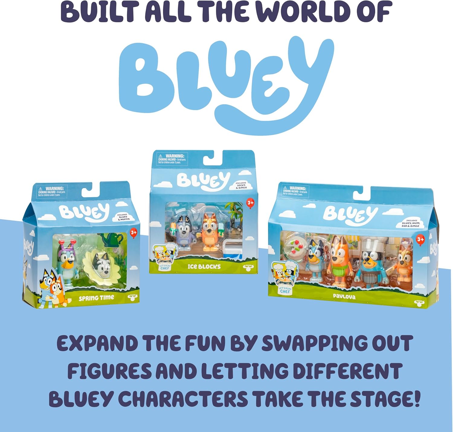 Bluey characters perfectly sized for preschool hands