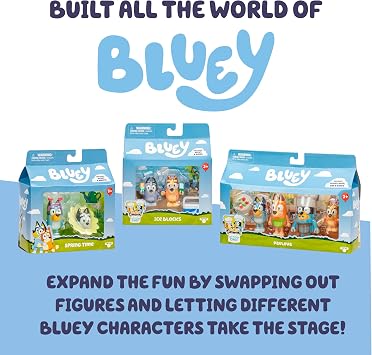 Bluey ブルーイ Super Fan Figures Toddler Set - 11 Character Pack with Limited Edition Figures, Toddler Figurines Including Bluey, Bingo, and More - Suitable for Ages 3 and Up
