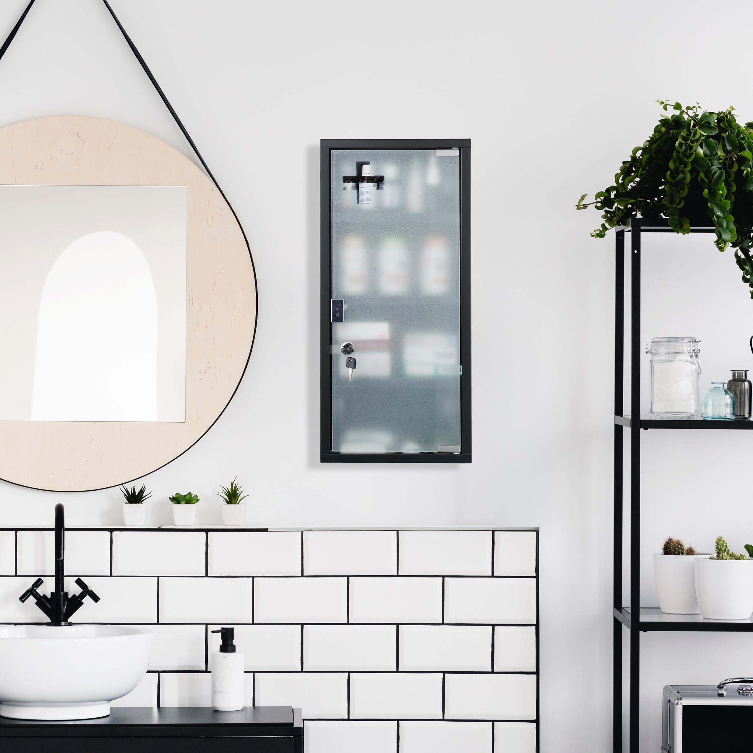 Jensen 461P24CH Federal Spec Medicine Cabinet, Stainless Steel, 18-Inch by 26-Inch