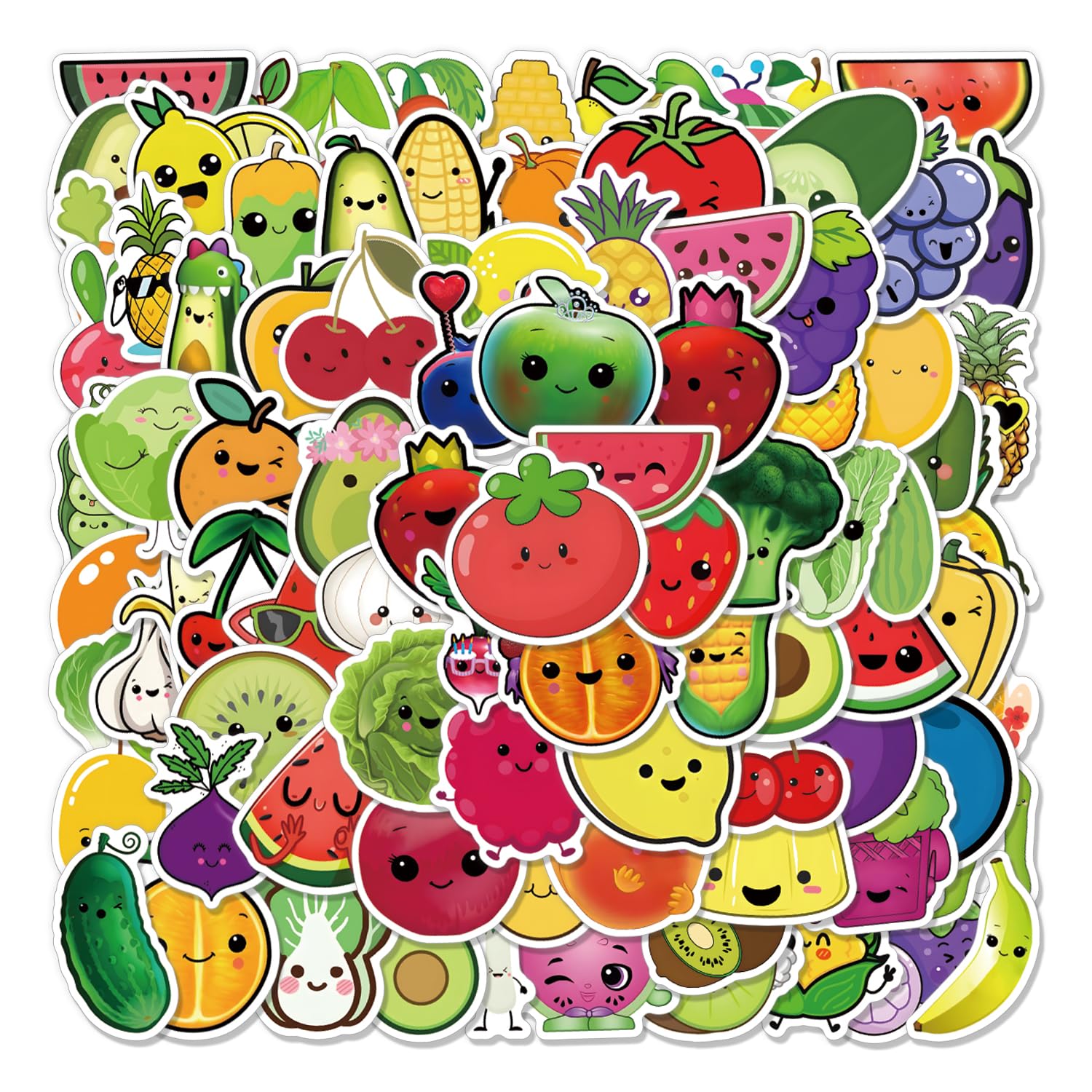 Calcomanías sensoriales de frutas Hey Bear 120 piezas de vinilo impermeable para niños