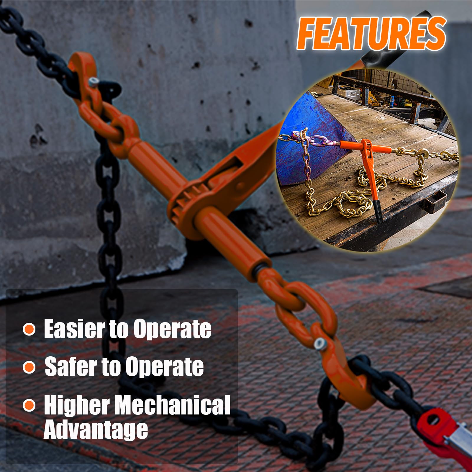Snapklik.com : Ratchet Chain Binders 3/8