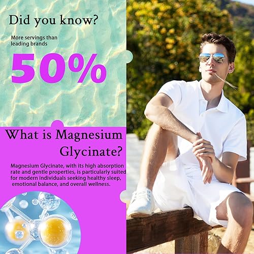 Miniatura 6 de Gomitas de glicinato de magnesio de 600 mg  Masticables de frambuesa sin azúcar con L-treonato, vitamina D3 y B6  Apoya la relajación, el sueño y la