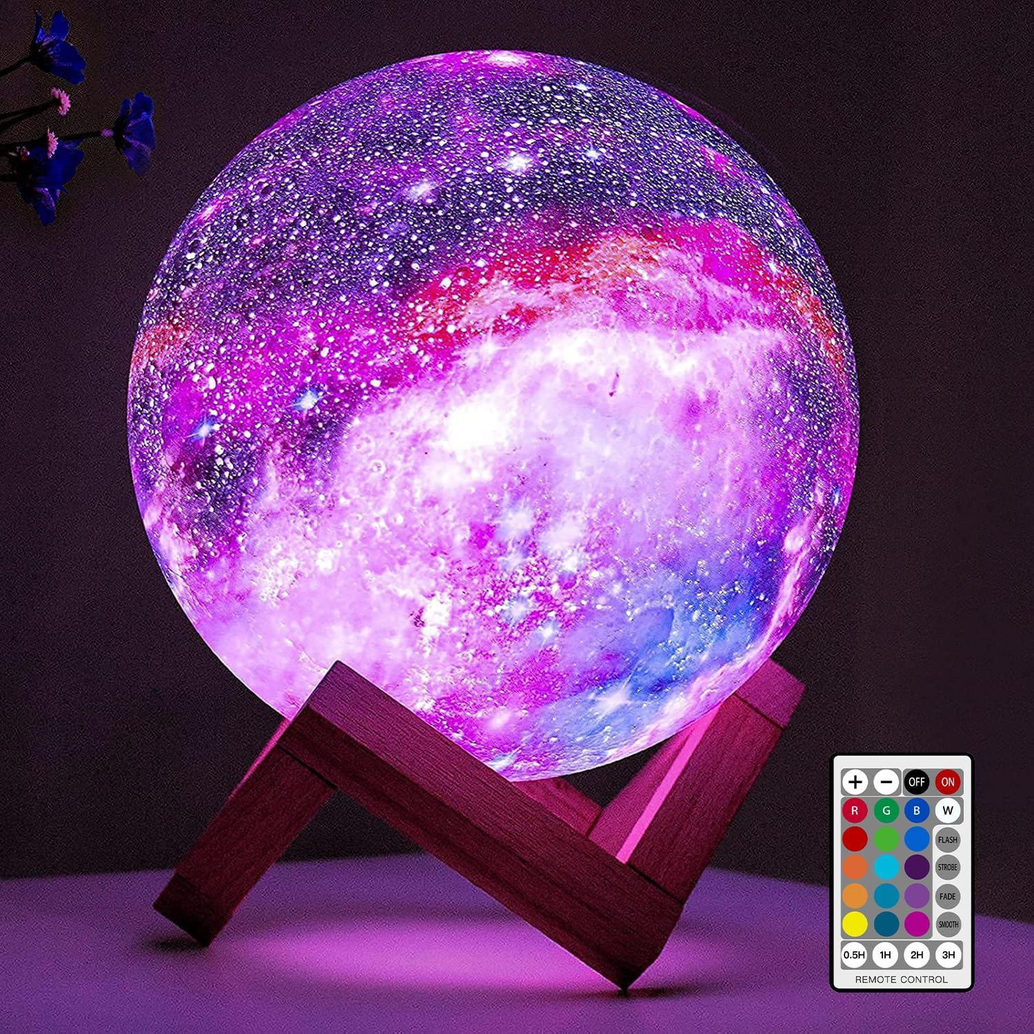 Lashify Silicone 3D Moon Lamp Colour Changeable Moon Night Light Rechargeable Night Lamp for Bedroom for Adults and Kids Home Room Beautiful Indoor Lighting (Galaxy Light) (B0D29H9XD1) Amazon Price History, Amazon Price Tracker