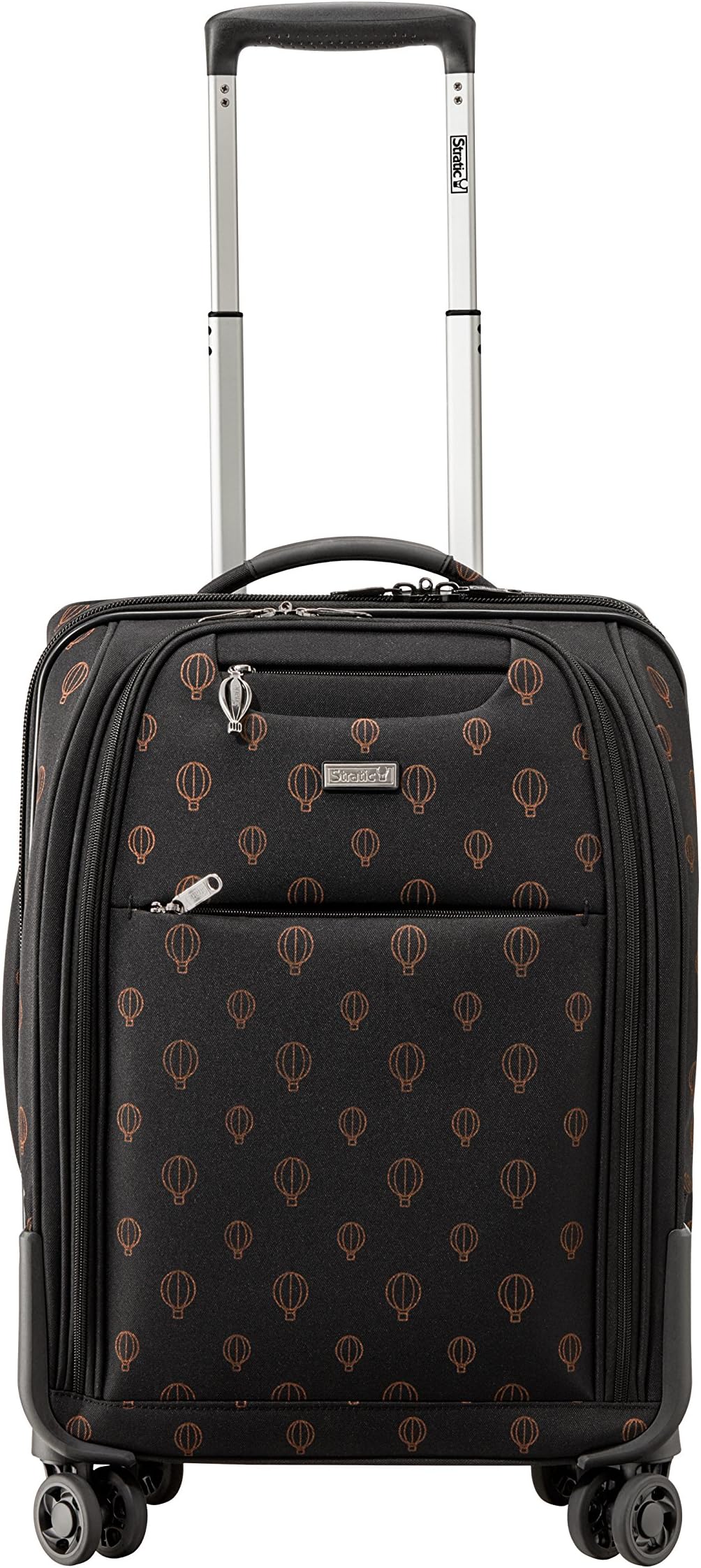 Stratic P-A-Y-L Koffer S Hand Luggage, 55 cm, 39 liters, Black (Black-Cognac)
