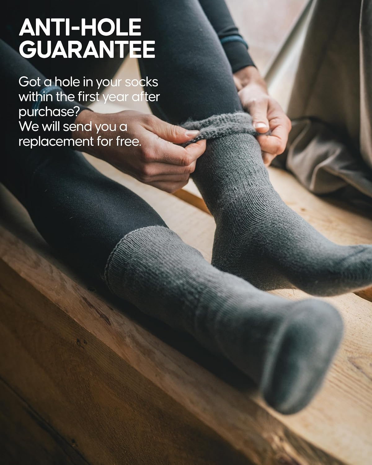 DANISH ENDURANCE Thermal Heat Socks for Men & Women, Thick Inner Fleece, 2-Pack - Image 4