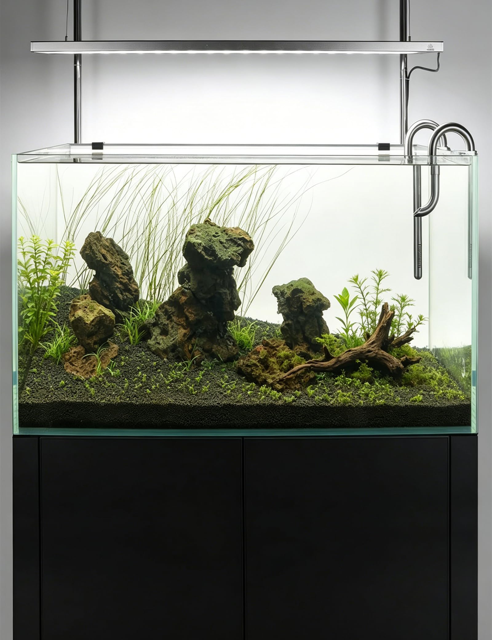 Set di 2 tubi di scarico per giglio, in metallo, filtri per acquario, accessori per acquario