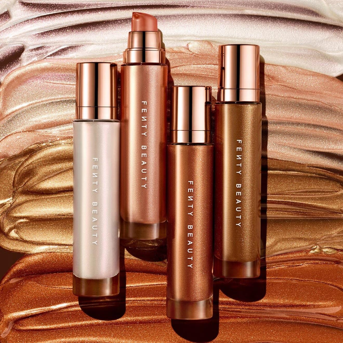 FENTY BEAUTY Body Lava Körper-Highlighter How Many Carats?!, Flüssiger Schimmer, 90ml