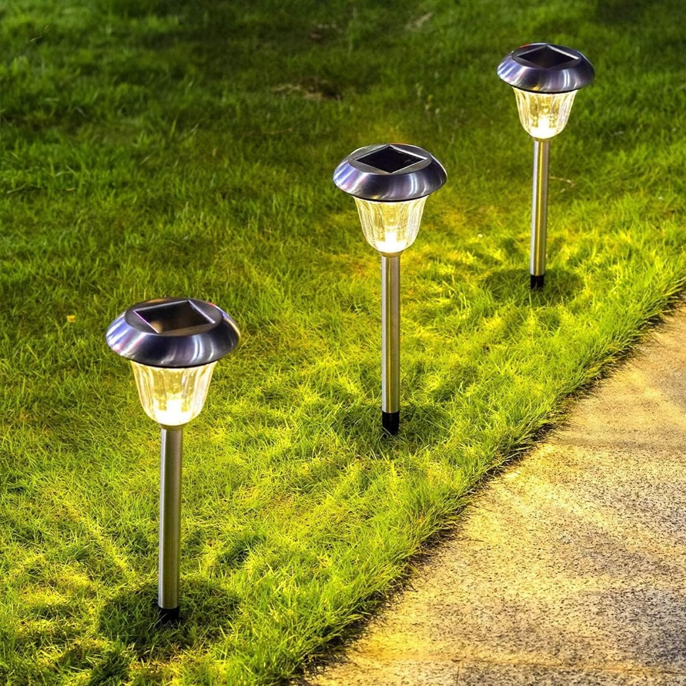 LITVERSE Solar Pathway Lights - 2 Pack Landscape Lawn Solar Lights Outdoor Waterproof，Super Bright LED Warm White & IP65 Garden Lights Stakes for Path, Yard Decoration, Driveway, Walkway(Warmwhite) (B0CG23JCK3) Amazon Price History, Amazon Price Tracker