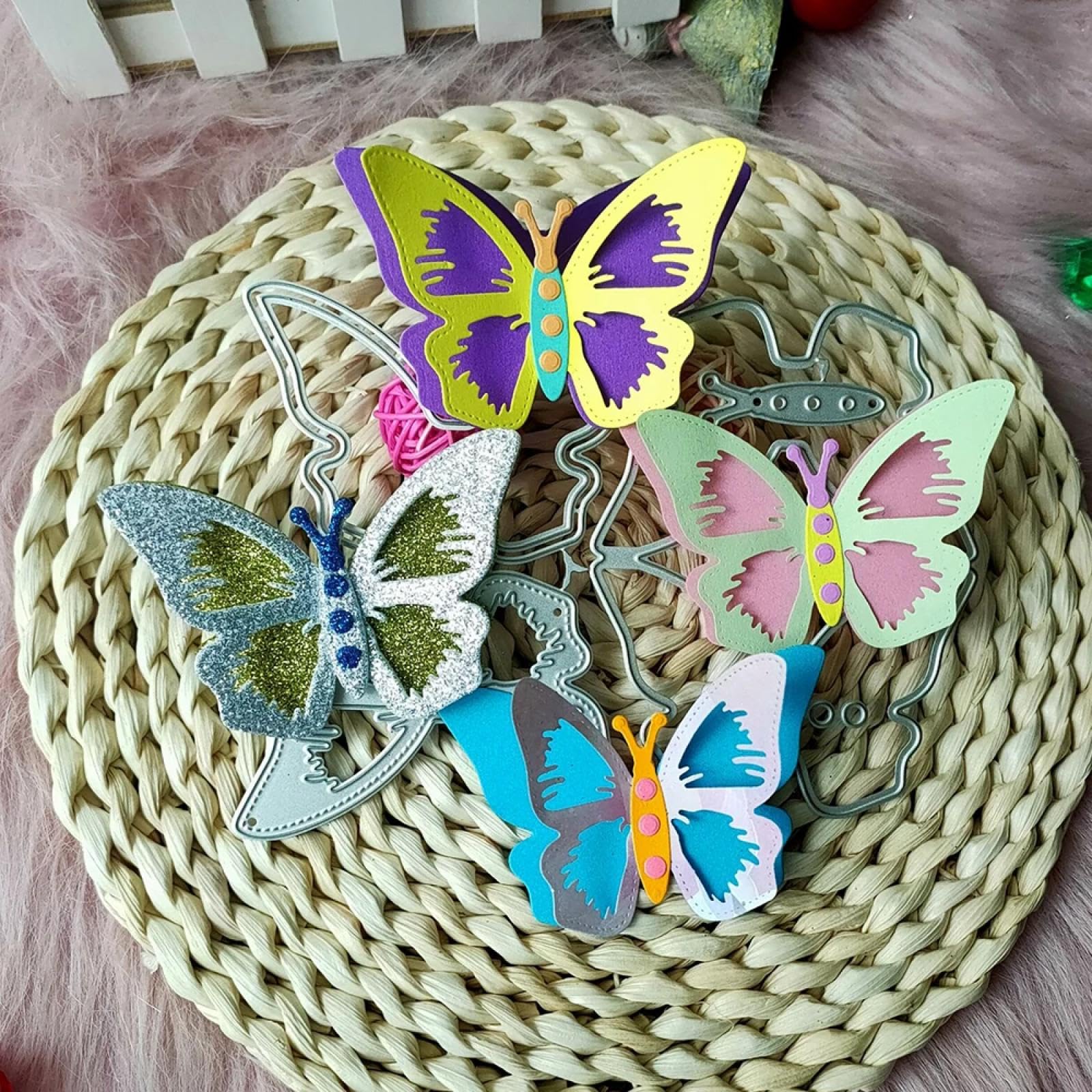 Set Di Fustelle In Metallo A Forma Di Farfalla Per Scrapbooking E Biglietti - Decoupage E Goffratura - 2