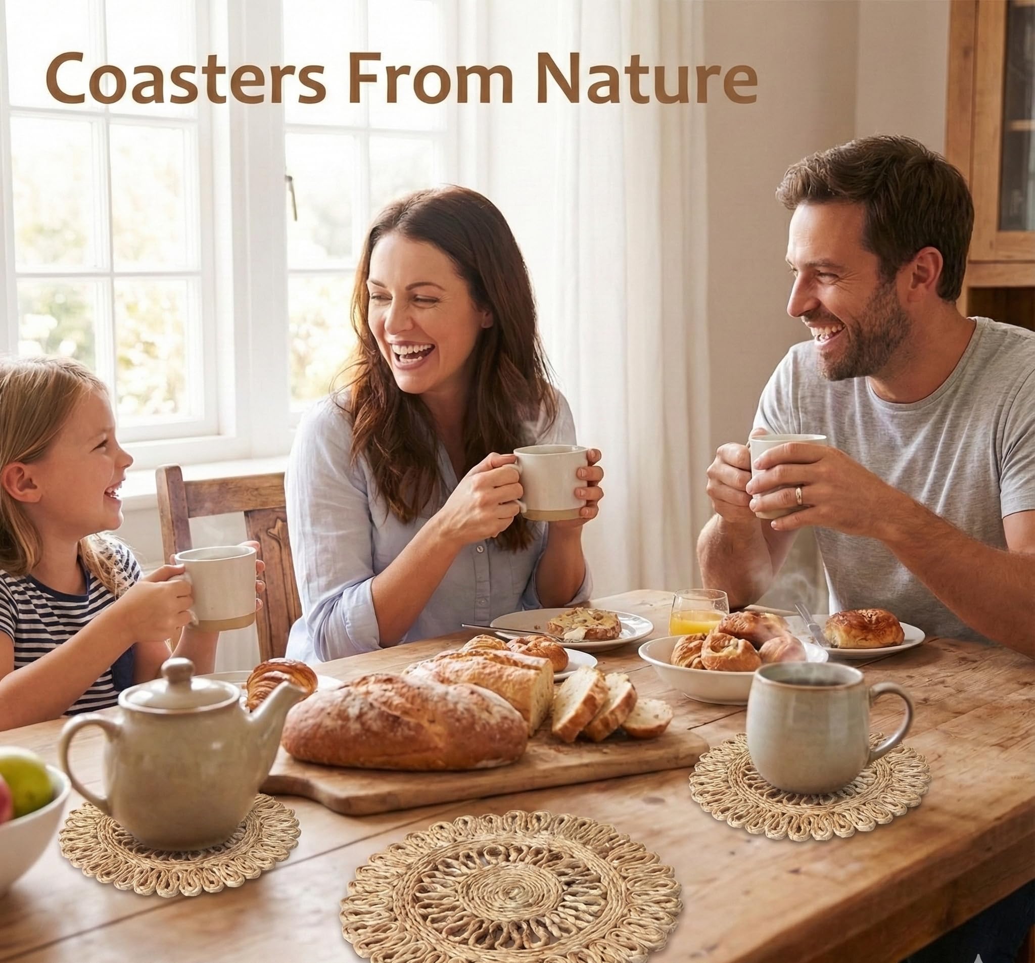 Handmade Jute Coasters - Natural & Durable -5
