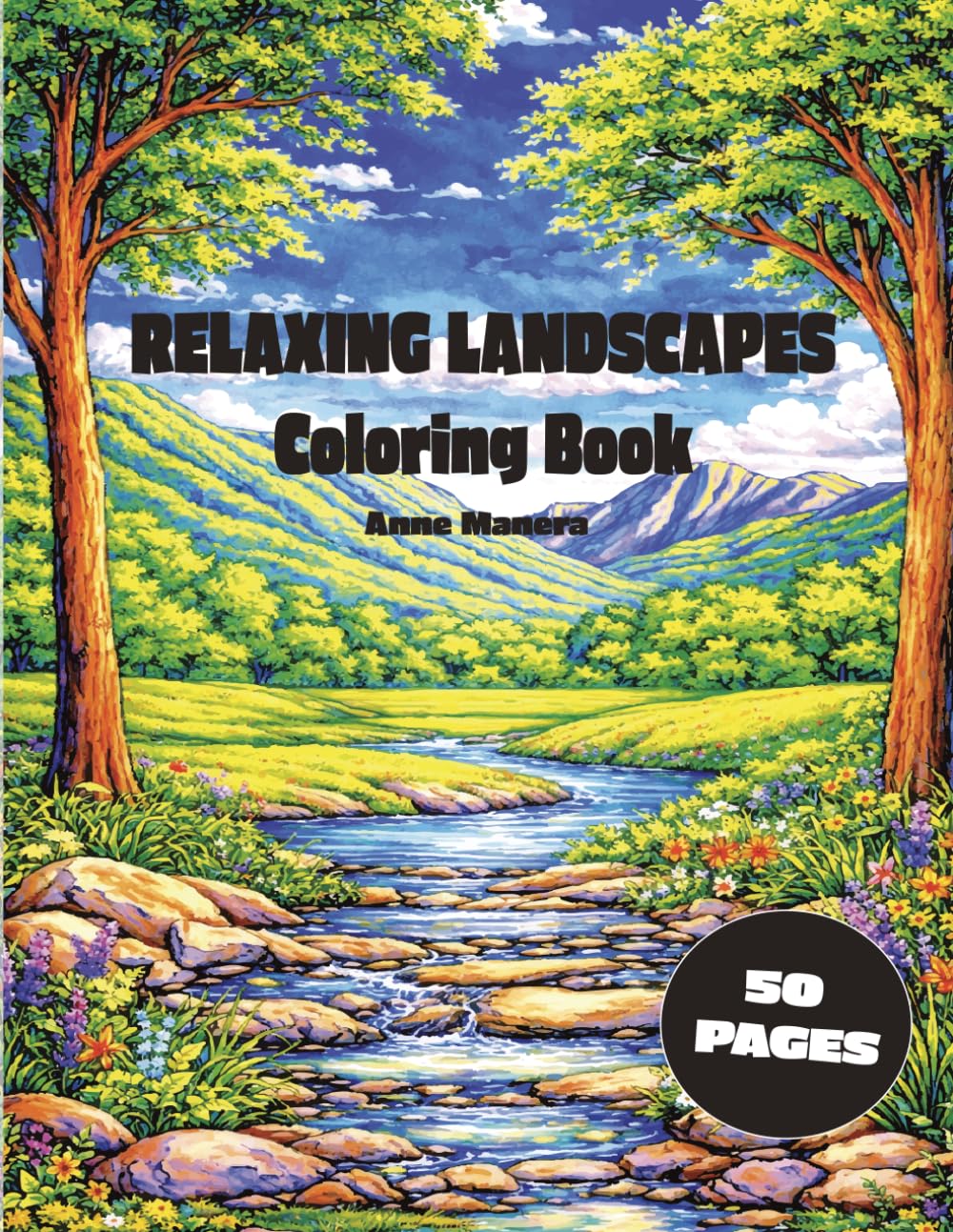 Relaxing Landscape Coloring Book