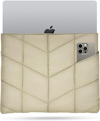 UZBL Puffy Laptop Sleeve 13-14 inch, Puffer Laptop Carrying Case for Women, Pillow Case Compatible for MacBook Air M3 2024 M2 M1, MacBook Pro 13 in 14 in, Diamond Stitched Sleeve