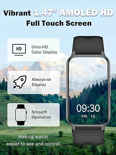 Miniatura 6 de KPEP AMOLED Fitness Watches for Women Men with Stress Blood Oxygen Heart Rate Monitor Sleep Tracking 110+ Sport Modes Fitness Tracker Watch Calorie