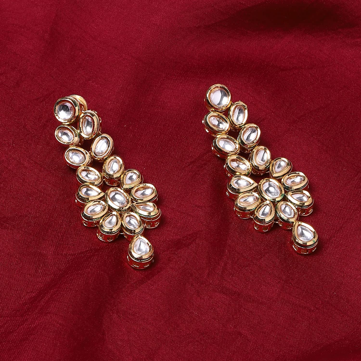 Kundan Plated Brass Earrings