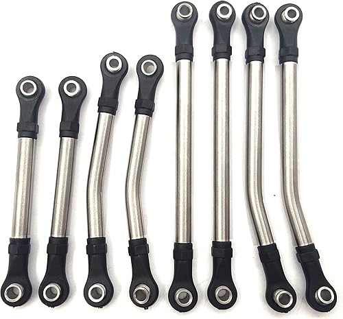 Juego de eslabones de suspensión de chasis de liquidación de acero inoxidable y eslabones de dirección para TRX4M piezas de actualización 118 RC