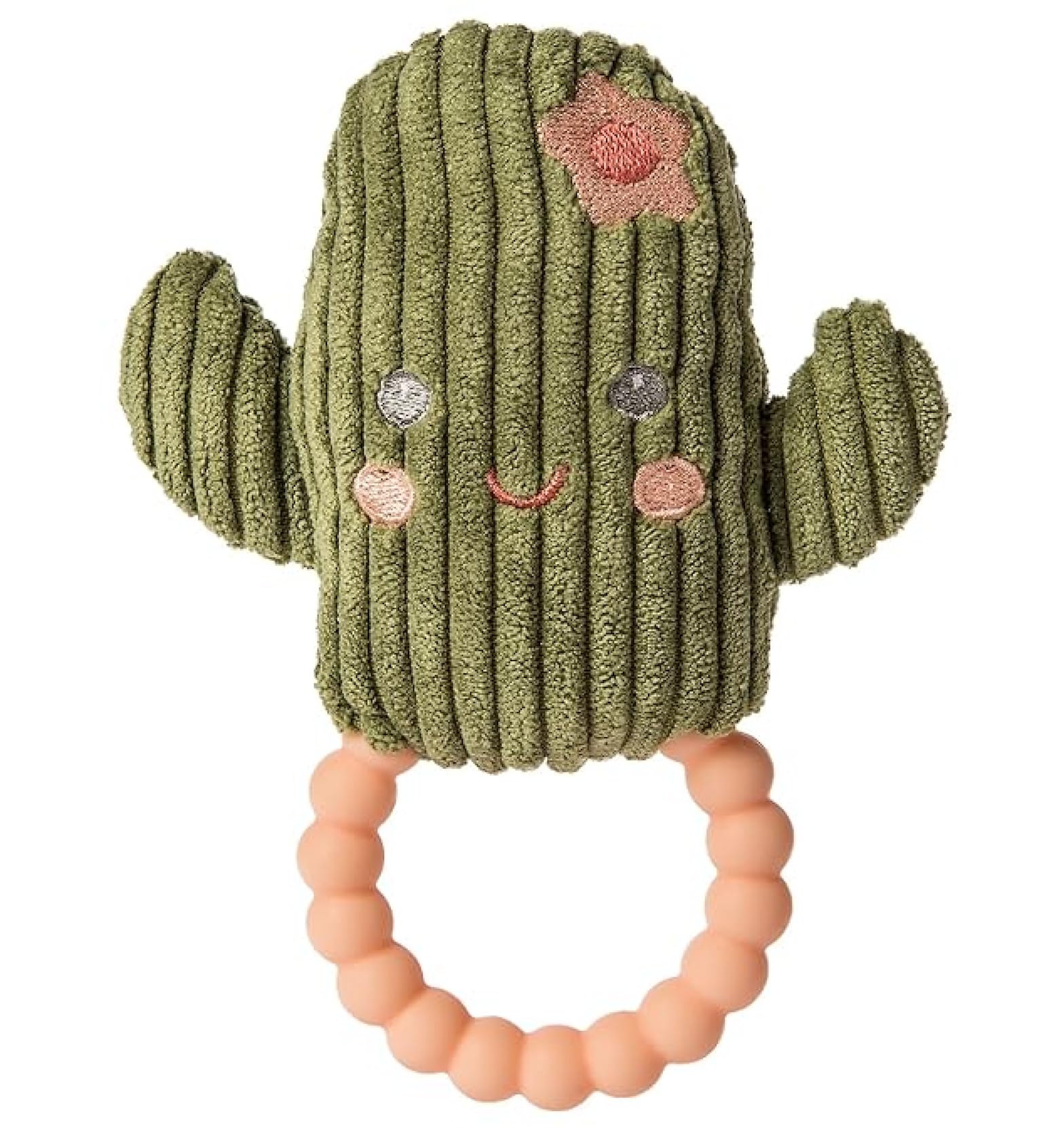Mary Meyer Sweet Soothie Soft Baby Rattle with Teether Ring, 6-Inches, Cactus