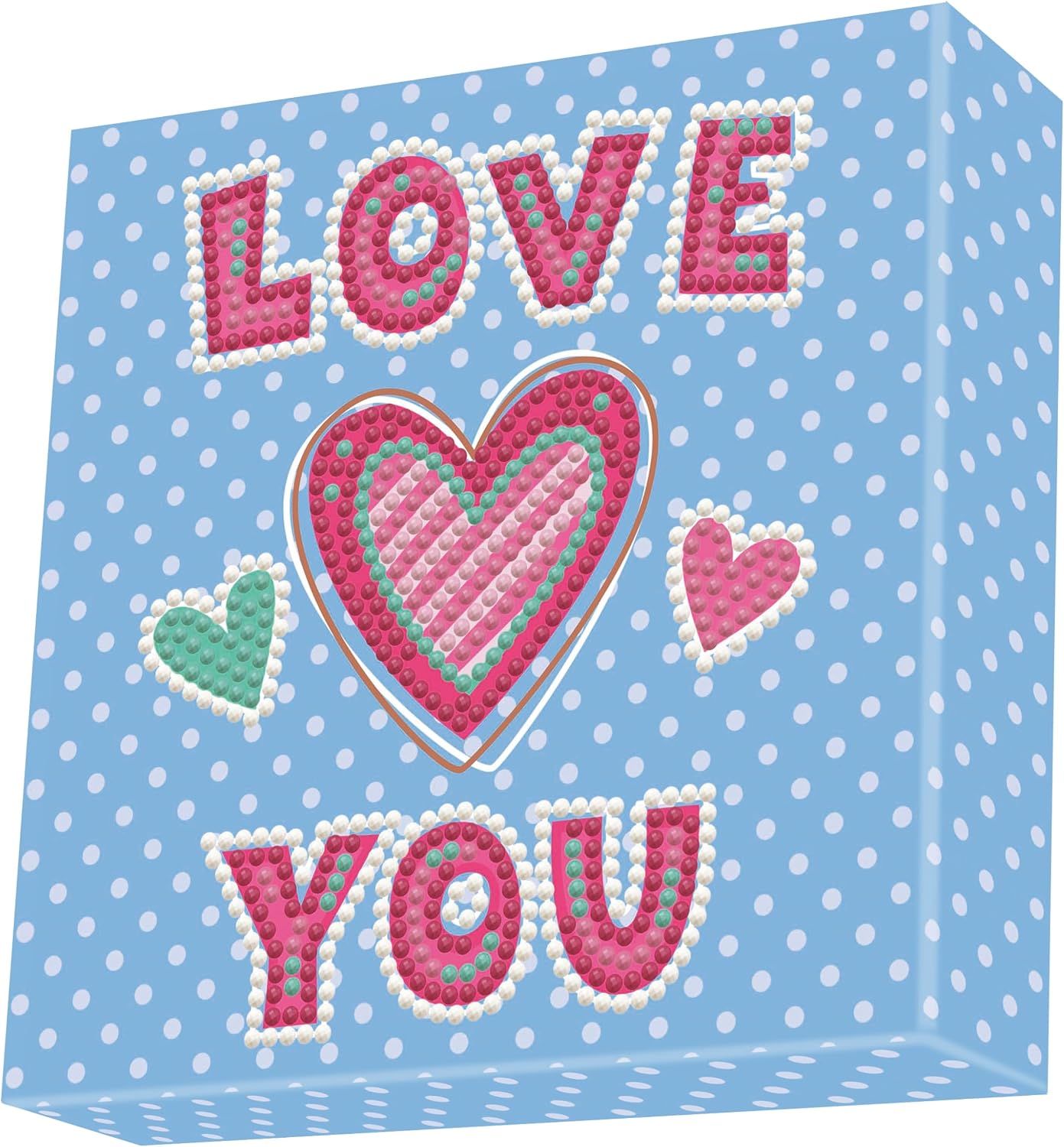 DIAMOND DOTZ Love You Dotz Box Valentines Diamond Painting Kits for Adults - Diamond Art Kits a Relaxing Creative Craft Kit with Dotz Gems 5.9"x5.9"