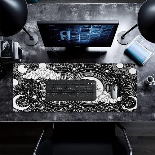 Miniatura 9 de Alfombrilla de mouse mágica astrológica extendida grande, alfombrilla de mouse para juegos, alfombrilla de escritorio, 31.5x11.8 pulgadas de largo,