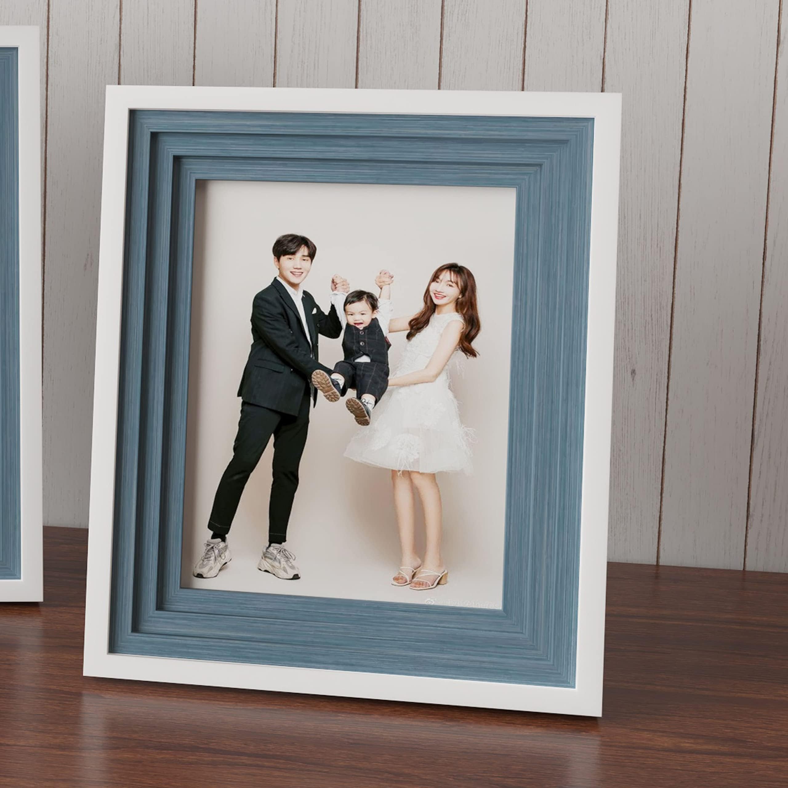 Art Street Premium 3D Table Top Photo Frame, Designer Picture Frames For Home Décor, Office Desk, Bedroom & Living Room (Blue-White, Size 4x6 inch) (B0CP917ZPW) Amazon Price History, Amazon Price Tracker