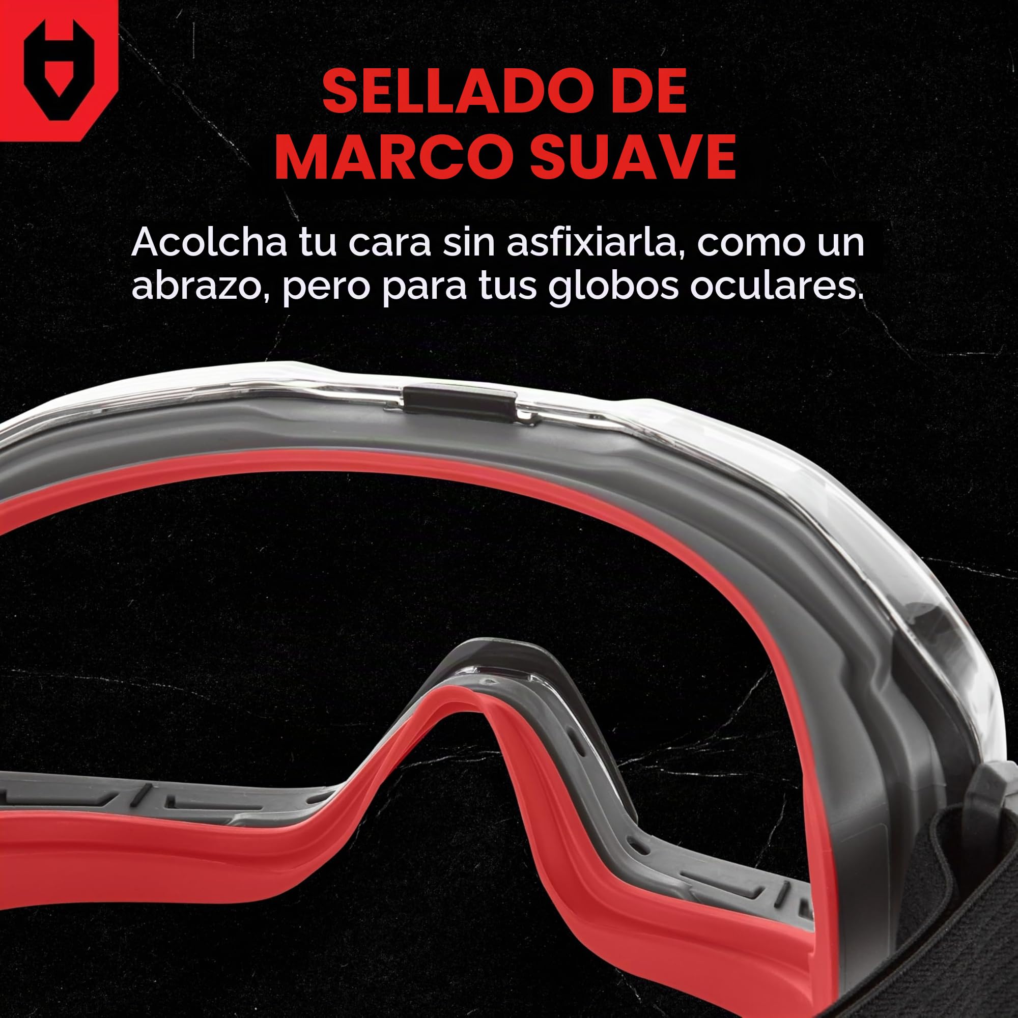 NoCry Gafas de seguridad híbridas con revestimiento antivaho y antiarañazos; lentes transparentes; brazos ajustables intercambiables y una banda elástica; certificado ANSI Z87.1