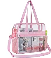 Vista 66 de Bolsa de mano transparente Oraben aprobada por el estadio 12 x 6 x 12 Bolsa de estadio para trabajo, deportes, juegos, gimnasio