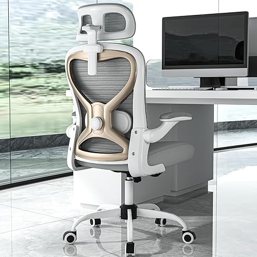 Miniatura 1 de Sillas de escritorio de oficina en casa, silla de oficina ergonómica con soporte lumbar y reposacabezas 3D, silla de escritorio para computadora con