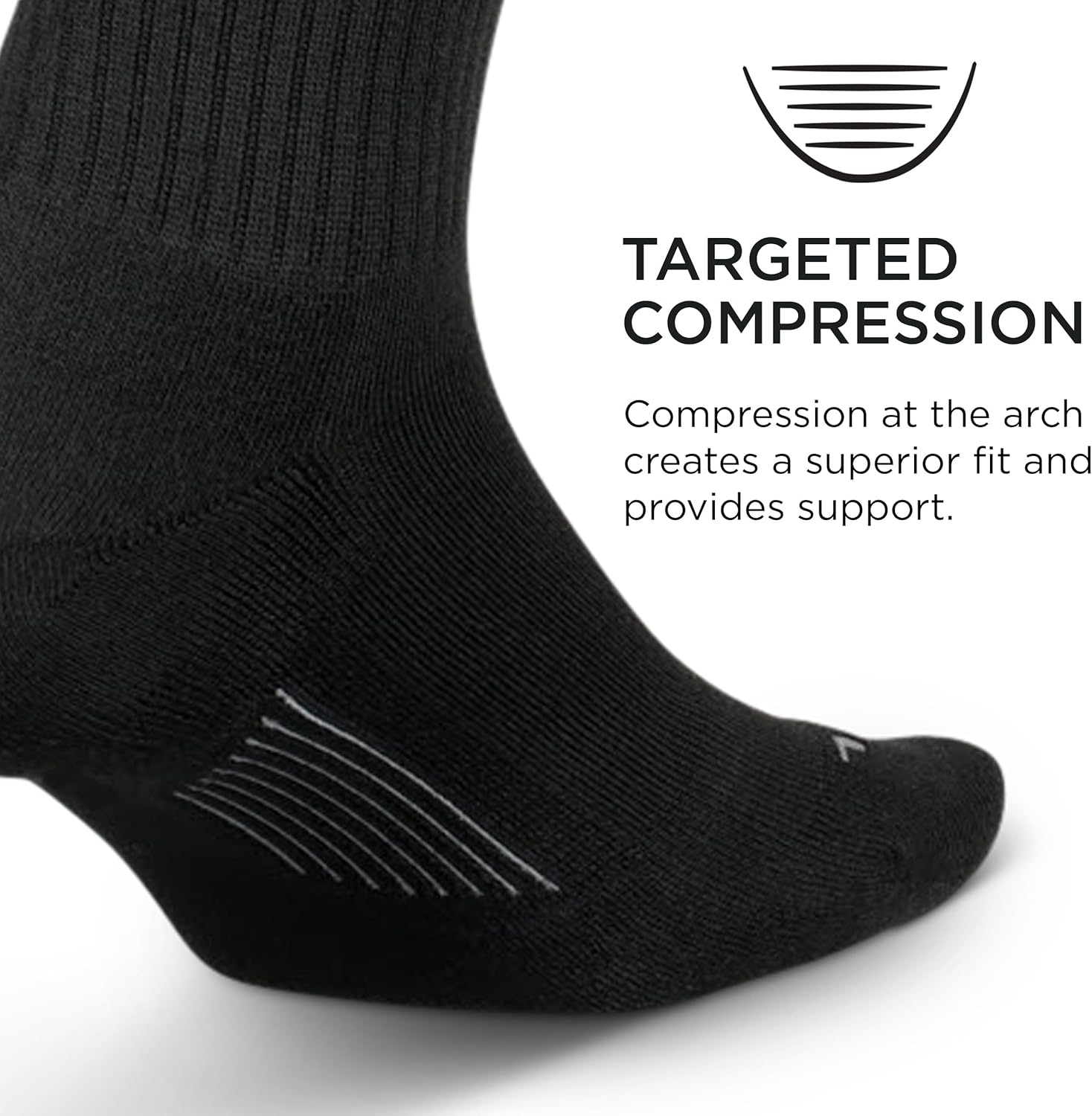 Feetures Everyday Max Cushion Crew Sock for Men - Moisture-Wicking Socks - Image 2