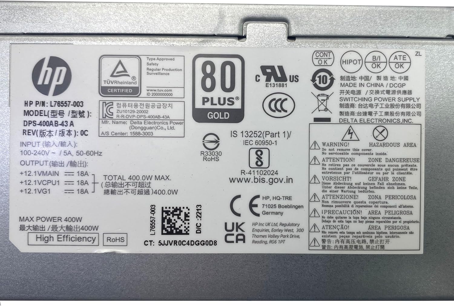 BestParts New 400W Power Supply PSU Compatible with HP 285 G3 MT/Pavilion 590/ Pavilion 690/ Pavilion TG01/ Pavilion TP01/ Envy TE01/ HP M01 Desktop