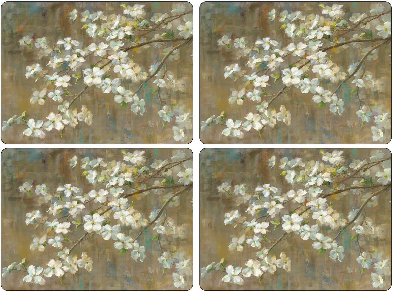 Pimpernel Exclusive Art Collection Placemats, Set of 4 – (15.7" x 11.7") Cork-Backed Table Mats with Lacquered Finish, Heat & Stain Resistant, Decorative Dining, Kitchen & Coffee Accessories