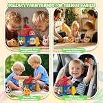 Jouets pour bébés 6-12 mois, Barn avec des animaux de ferme farcis, Jouet pour bébés Montessori, Jouets sensoriels pour les tout-petits 1-3, Voyage portable & Cadeau d'apprentissage pour les nourrissons & Jeunes enfants