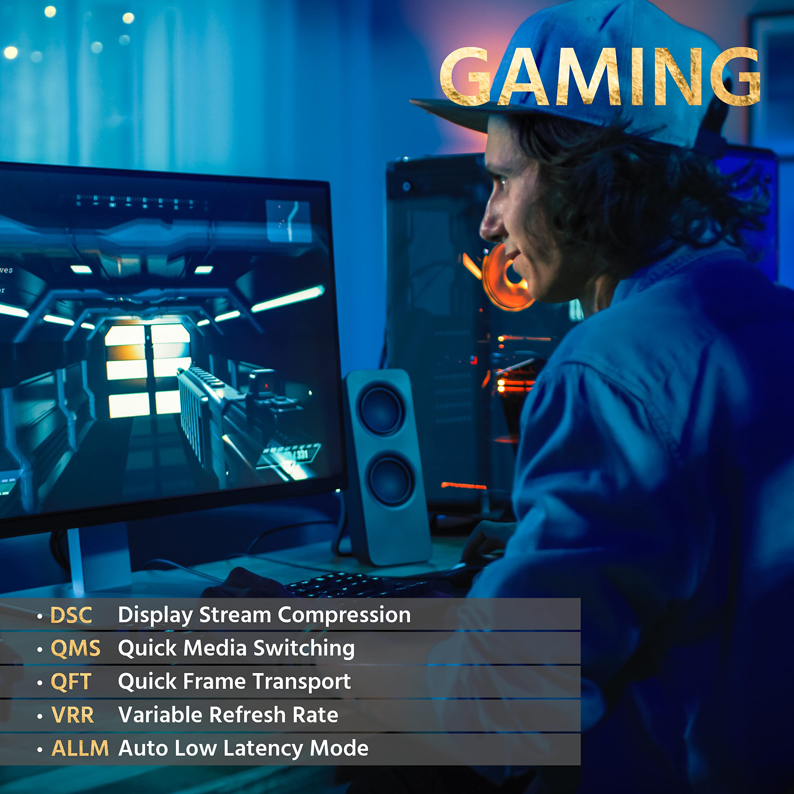 Inakustik eagle cable by 10013020 - Cavo HDMI 2.1 Deluxe Ultra High Speed | 2,0 m | 48 Gbps | UHD 10 K @120 Hz | per un'esperienza TV cristallina home cinema e gioco | HDR10+ | eARC (canale di ritorno