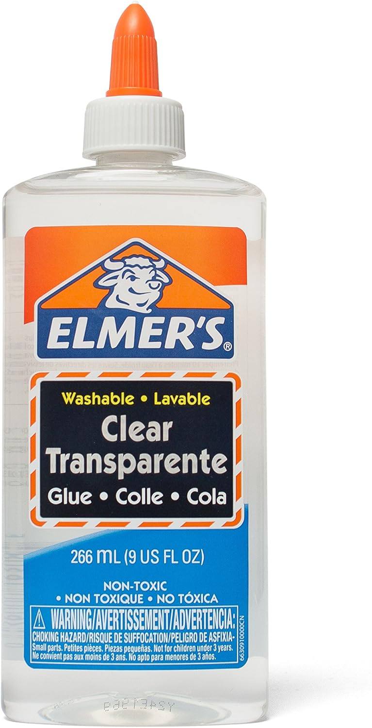 Elmer's Liquid School Glue, Clear, Washable, 9 Ounces, 24 Count - Great for Making Slime : Everything Else